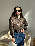 Куртка бомбер з екошкіри "шкіранка", фото 8