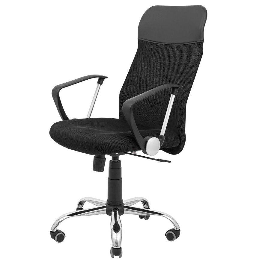 Офісне крісло із сітковою спинкою чорне Ультра Ю Ultra U хрестовина Хром Richman, фото 1