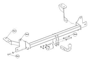 Фаркоп Peugeot Partner XL (База L2 4753 mm)(2008-2015) (Фаркоп Пежо Партнер) Автопристрій