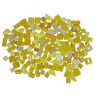 Набір шматочків мозаїки камінці мікс Жовтий 200 гр 150-170 шт каміння декоративні для декору