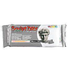 Маса для моделювання Sculpt Dry, сіра, 250 г, MUNGYO
