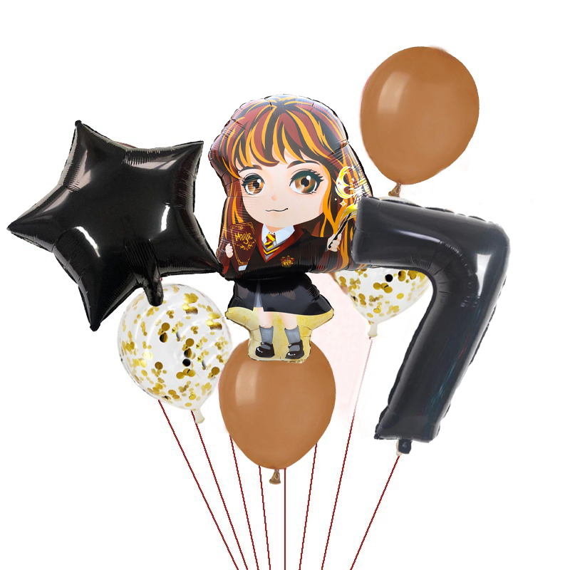 Фонтан з кульок Герміона з цифрою та конфетті