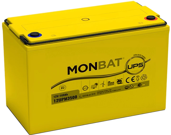 Акумулятор гелевий Monbat 12UPM3500 AGM, 12V, 100Ah