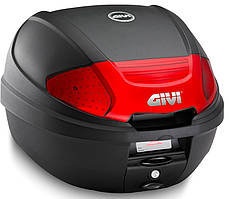 Кофр центральний Givi E300N2B чорний/червоний
