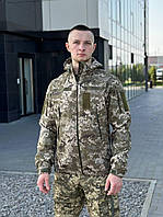 Куртка армейская софтшелл пиксель ЗСУ тактическая куртка весна Soft Shell военная демисезонная куртка пиксель