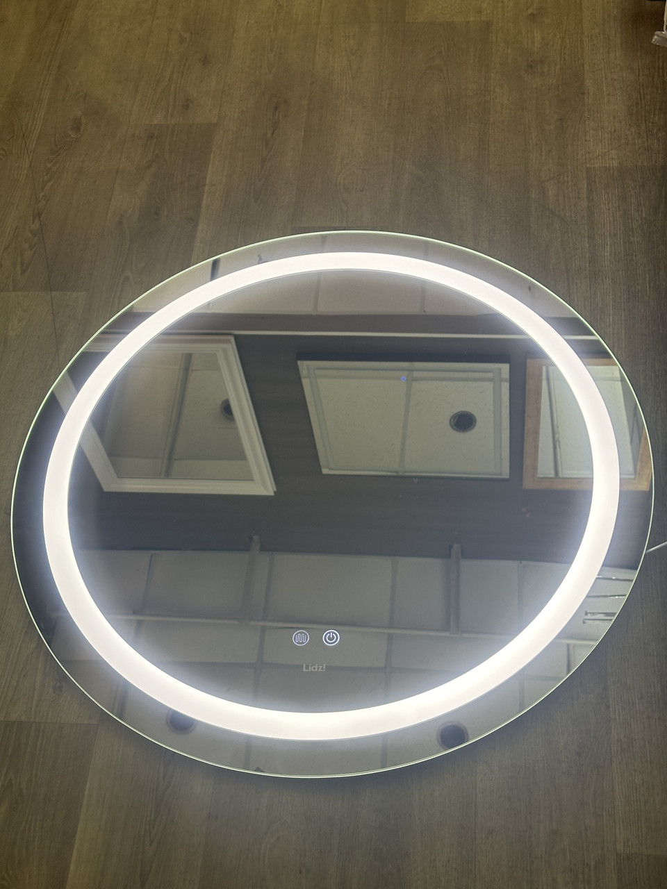 Lidz дзеркало д80см настінне кругле з LED-підсвіткою Touch, з антизапотіванням, з димером, рег. яскравості R800