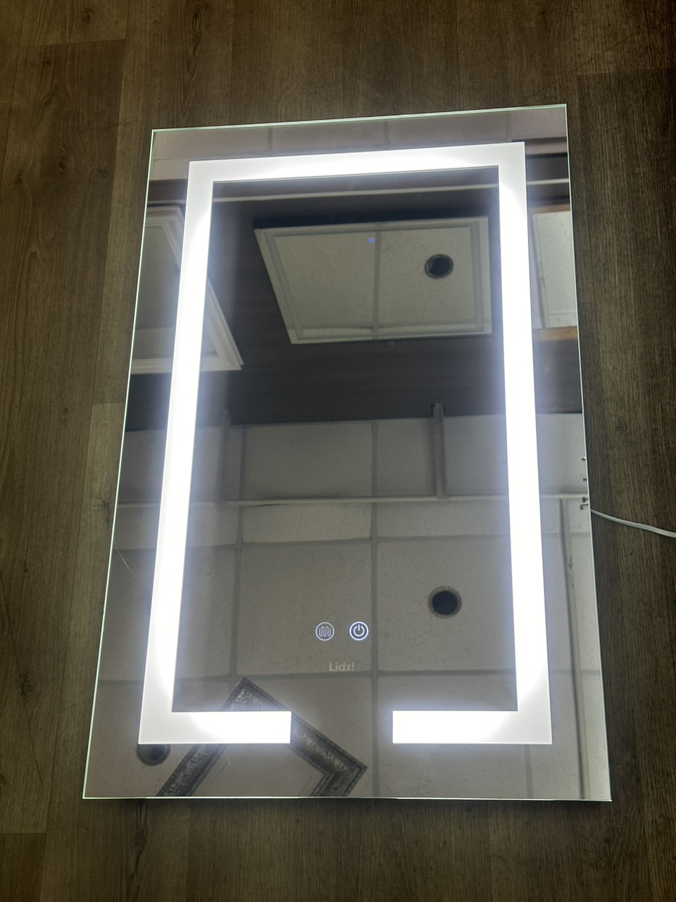 Lidz дзеркало 50х80см з LED-підсвіткою Touch, з антизапотіванням, з димером, рег. яскравості 800х500