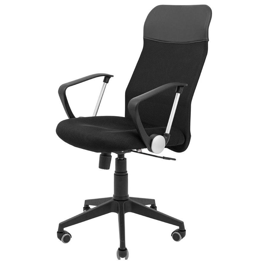 Зручне сіткове офісне крісло сидіння чорне спинка сітка чорна хрестовина пластик Ультра Ю Ultra U Richman, фото 1