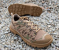 Кросівки тактичні літні сітка трекінгові колір : койот / мультикам