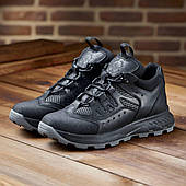 Тактичні літні кросівки з перфорацією чорні