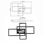 Cвітлодіодна люстра 65 Вт з пультом і мобільним додатком регулювання яскравості колір каркасу чорний ESL-21574, фото 2