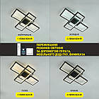 Cвітлодіодна люстра 65 Вт з пультом і мобільним додатком регулювання яскравості колір каркасу чорний ESL-21574, фото 7