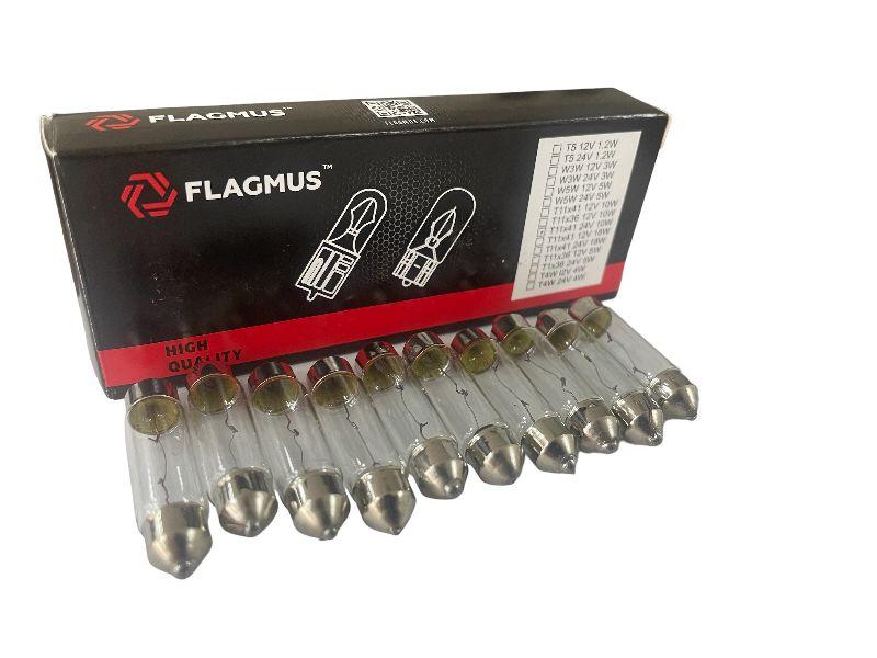 Лампа розжарювання C10W 24V 10 W 41MM (Flagmus)
