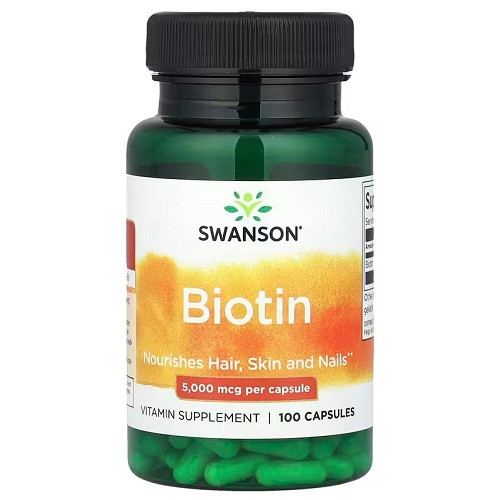 Вітаміни Біотин Swanson Biotin 5000 mcg (100 капсул.)