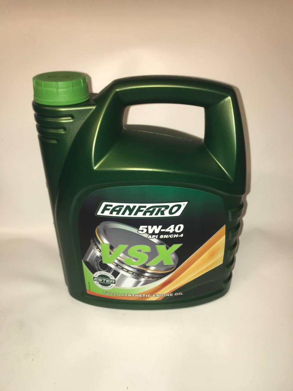 Олива моторна(синтетика) FANFARO VSX SAE 5W-40 Full Synthetic (4л)