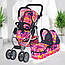 Коляска 9662М для ляльок нового "модульного типу 4-в-1, яскрава, трансформер, прогулянкова/класика, фото 6