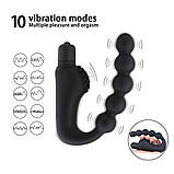 Масажер простати з віброкулею із вбудованим акумулятором, профілактика простатиту чоловічий вібратор 10 режимів вібрацій, фото 4