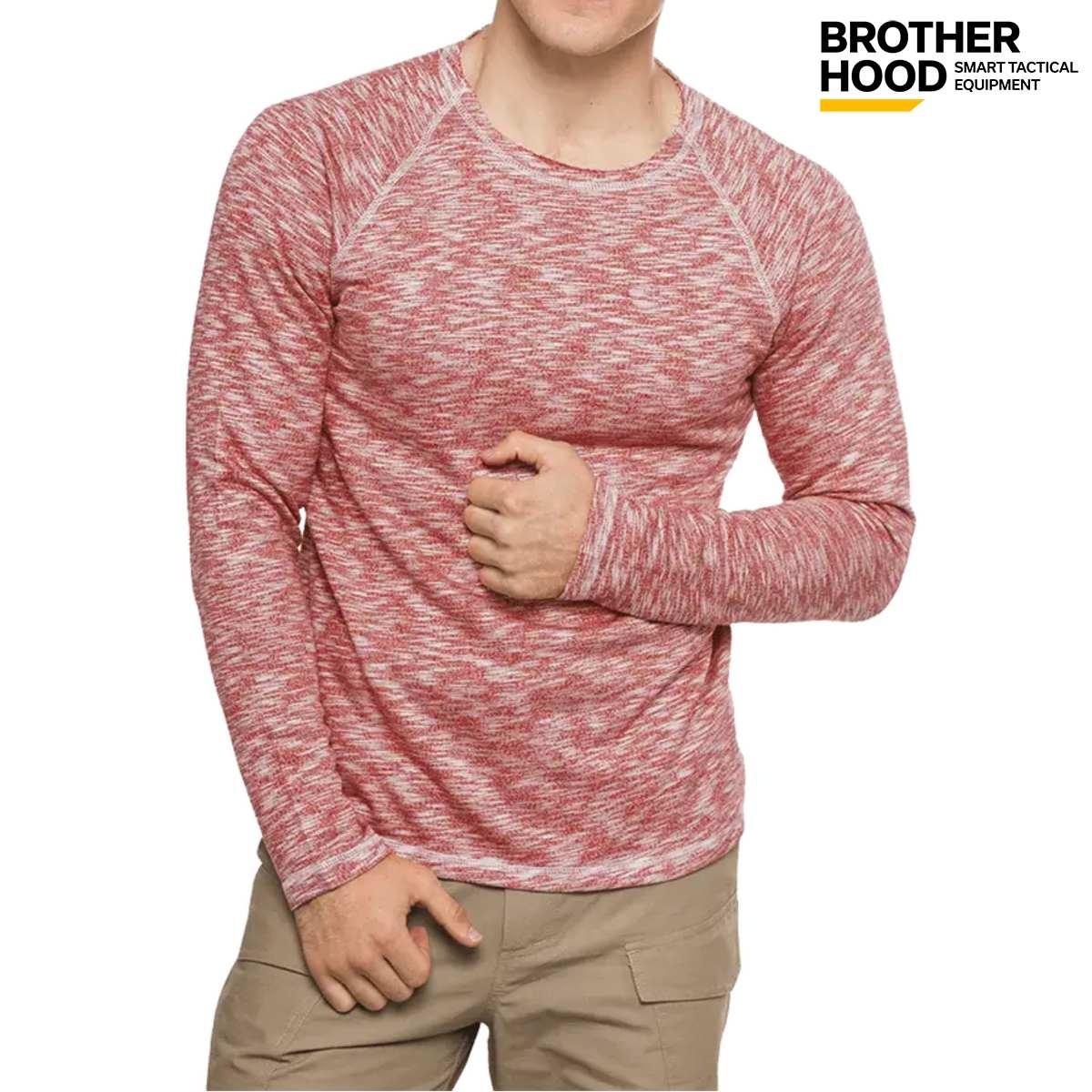 Світшот, пуловер чоловічий Brotherhood T.OR червоний меланж, фото 1