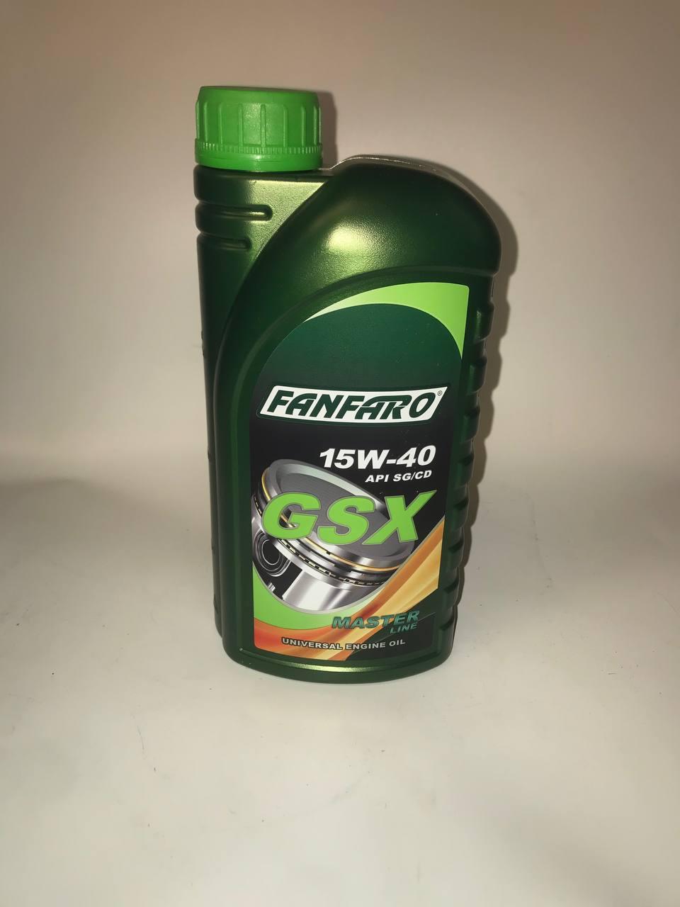 Олива моторна(мінеральна) FANFARO GSX SAE 15W-40, (1л)