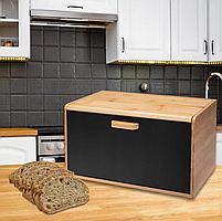 Хлібниця Galicja LAVARO Чорна з бамбуком, фото 3