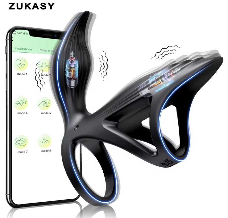 Вібромасажер для чоловіків 3в1, 9 режимів, APP Control & Remote