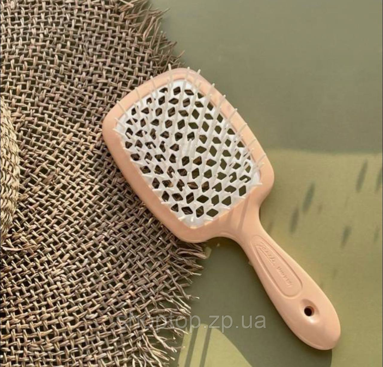 Гребінець для волосся Small Superbrush від Janeke, бежевий, фото 1