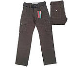 Брюки карго чоловічі ITENO (Tophero) р.33 оригінал прямі коричневі з накладними кишенями з боків весна/осінь, фото 2