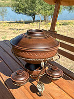 Підставка для підігріву м'яса "Глинка" з соусницями (5 л)