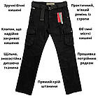 Брюки карго чоловічі ITENO (Tophero) р.33 оригінал прямі коричневі з накладними кишенями з боків весна/осінь, фото 5