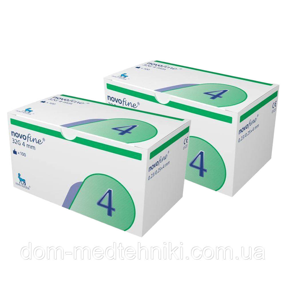 Голки інсулінові "Novofine/Новофайн" 4 мм. 32G, 200 шт.