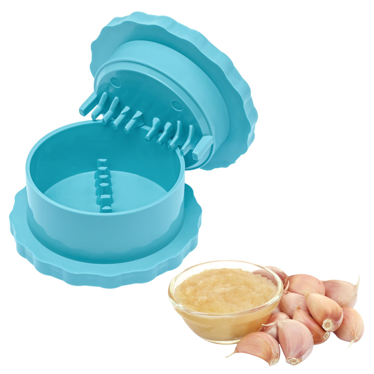 Подрібнювач часнику цибулі горіхів кунжуту часничниця млин для часнику механічний часникодавка кухонна