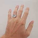 Чоловіча срібна каблучка оберіг Спаси і Збережи. Спас Нерукотворний. Чорнене срібло 925, фото 2