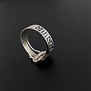 Чоловіча срібна каблучка оберіг Спаси і Збережи. Спас Нерукотворний. Чорнене срібло 925, фото 8