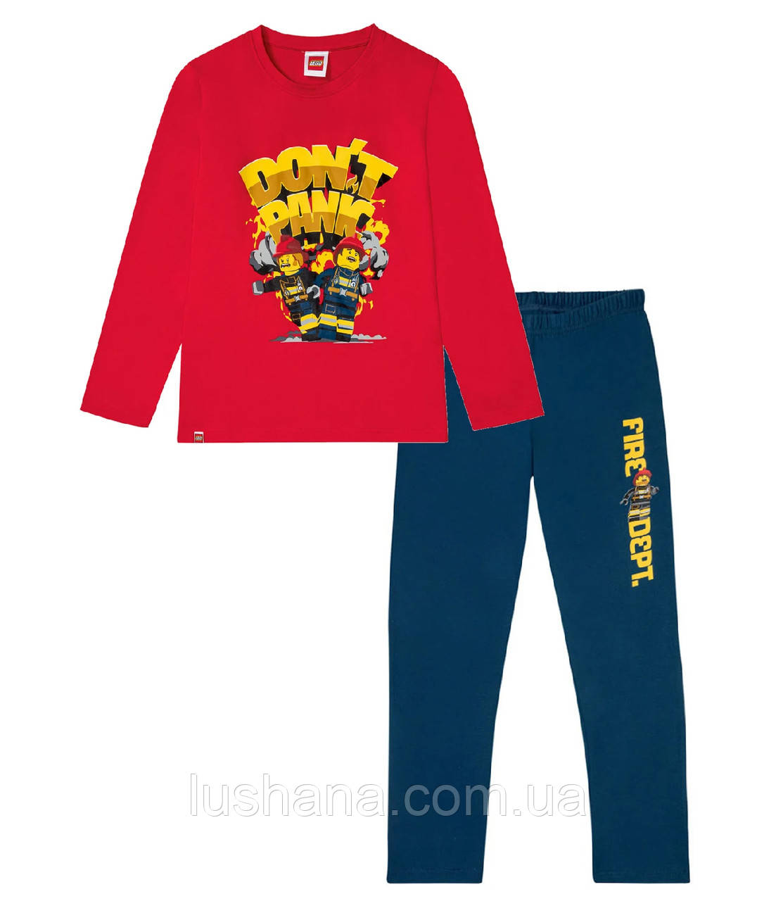 Дитяча трикотажна піжама LEGO на хлопчика р.98-104, фото 1