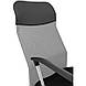 Офісне крісло із сітковою спинкою сірого кольору, сидіння чорне хрестовина пластикова Ультра Ю Ultra U Richman, фото 5