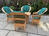 Набір з кріслами Капля з ізумрудними подушками, фото 4