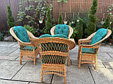 Набір з кріслами Капля з ізумрудними подушками, фото 5