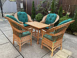 Набір з кріслами Капля з ізумрудними подушками, фото 8