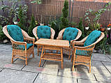 Набір з кріслами Капля з ізумрудними подушками, фото 6