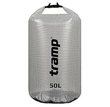 Гермомішок Tramp 50 літрів прозорий армований з посиленим дном