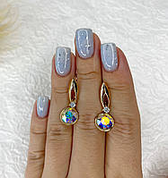 Сережки позолота Xuping Ювелірна біжутерія Сережки-підвіски Золотистий 27 мм S15275