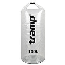 Гермомішок великий Tramp 100 літрів прозорий з посиленим дном