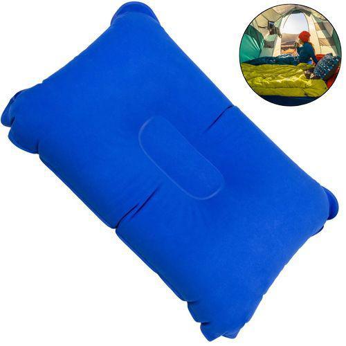 Туристична подушка під голову надувна Tramp Lite UTLA-006. 45х30х10см. Синя. Кемпінгова надувна подушка, фото 1