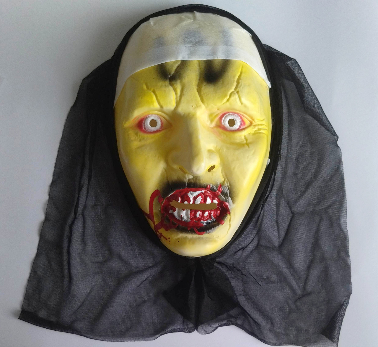 Маска монахиня з капюшоном на Гелловін, фото 1