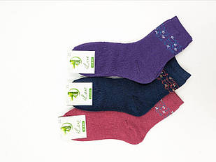 Жіночі термо шкарпетки махрові Житомир Люкс квітковий ланцюжок 36-40 мікс кольорів 12 пар/уп