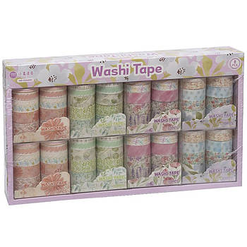 Упаковка декоративного паперового скотчу 2 м з малюнком для декору XM-JD2645D Упаковка 8 наборів