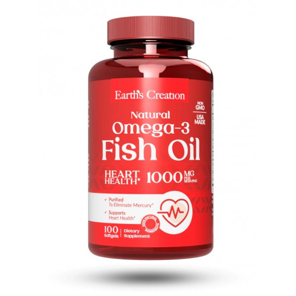 Omega-3 Fish Oil Earth's Creation, 100 софтгель