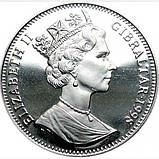 Монета Гібралтару 1 крона 1998 р. Дельфін та русалка, фото 2