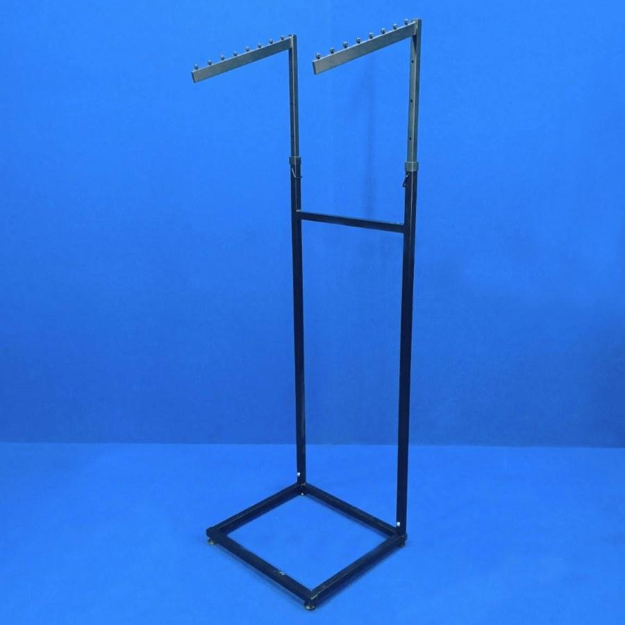 Стійка-вішало для одягу «Дубль» 2 кронштейни похилих, чорна, фото 1