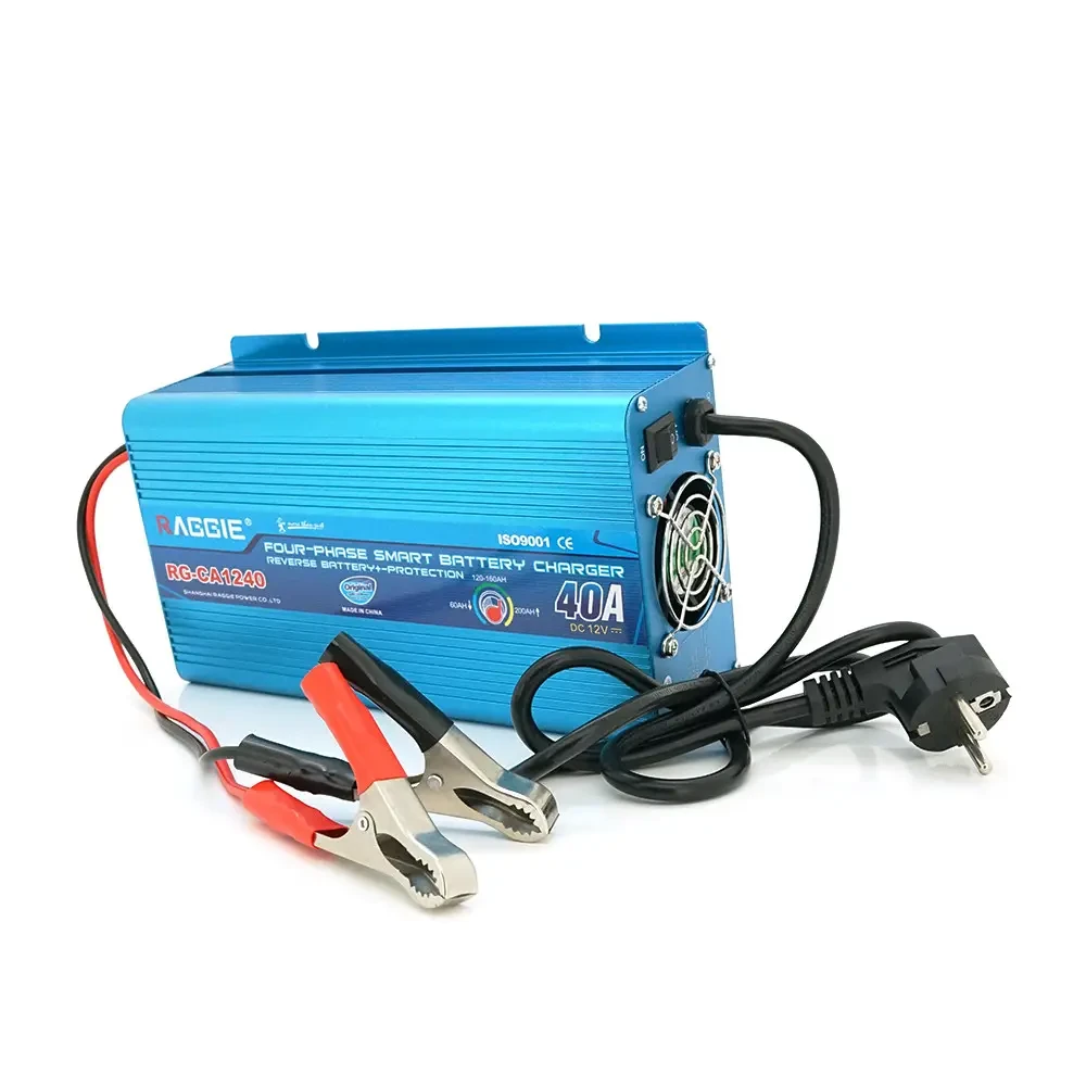 Зарядний пристрій RG-CA1240A для акумулятора 12V-40A, крокодили, Q12